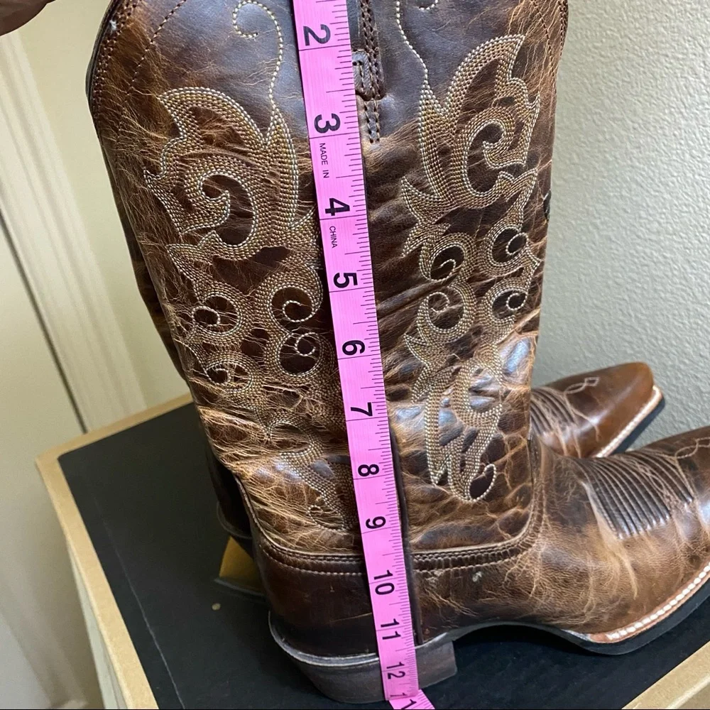 ARIAT “Alabama” chocolate brown cowboy boots - Picture 4 of 7